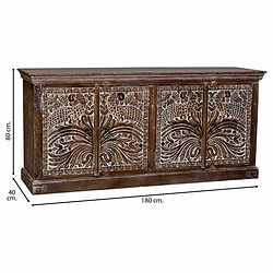 Avis Buffet Alexandra House Living Blanc Marron Bois de manguier 40 x 180 x 80 cm