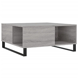 vidaXL Table basse sonoma gris 80x80x36,5 cm bois d'ingénierie