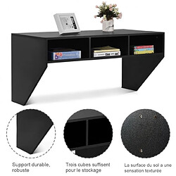 Avis Helloshop26 Bureau murale avec 3 etagéres de rangement 108 x 53 x 52 cm table pour étude cuisine bar noir 20_0005683