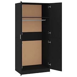 Acheter vidaXL Garde-robe Noir 80x52x180 cm Bois d’ingénierie