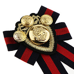 Avis Pré-attaché Bowknot Broche Tissu Nœud Papillon Hommes Wome British Badge Red Stripe