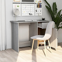 Avis Maison Chic Bureau,Table de travail pour chambre Sonoma gris 100x50x76 cm Bois d'ingénierie -GKD72094