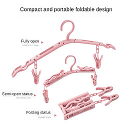 Mini Voyage Pliant Cintre Anti-dérapant Sous-vêtements Pince étendoir 2 pas cher