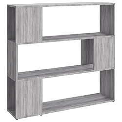 Maison Chic Armoire de livres - Bibliothèque - Séparateur de pièce Sonoma gris 100x24x94 cm -GKD89465