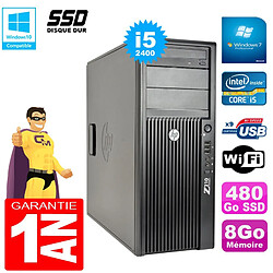 PC Tour HP WorkStation Z210 I5-2400 RAM 8Go Disque 480Go SSD Graveur DVD Wifi W7 · Occasion 