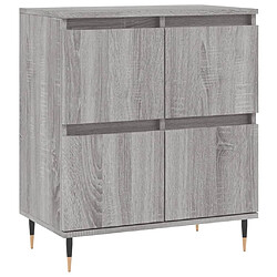 Maison Chic Ensemble de 2 Buffets,commode,console pour rangement sonoma gris bois d'ingénierie -MN50956 pas cher