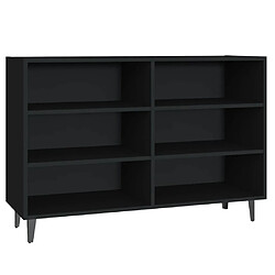 vidaXL Buffet noir 103,5x35x70 cm bois d'ingénierie