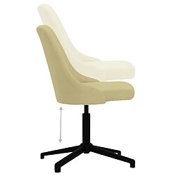 Acheter vidaXL Chaise pivotante de salle à manger Vert Tissu