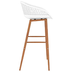 Avis vidaXL Chaises de bar lot de 2 blanc