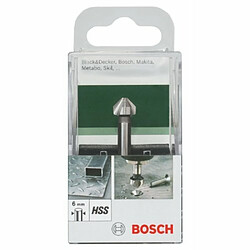 Bosch 2609255121 Fraise conique à lamer HSS à 3 taillants DIN 335 Diamètre 10,4 Queue 6 mm