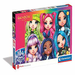 Clementoni- Rainbow High Supercolor Brilliant High-104 pièces, 6 Ans Enfant, Puzzle Dessin animé-fabriqué en Italie, 20343, Multicolore, Medium pas cher