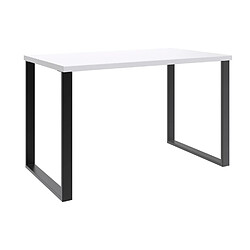 Pegane Meuble de bureau coloris Blanc - Longueur 120 x Hauteur 75 x Profondeur 70 cm