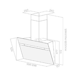 Avis Hotte décorative inclinée 60cm 625m3/h noir - PRF0107819 - TURBOAIR