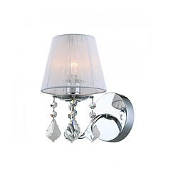 Luminaire Center Applique murale en cristal Cornelia Chrome, blanc