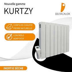 Radiateur électrique 2000W - Pierre naturelle - Système Boost 2h - Programmable - Blanc - Kurtzy Deltacalor