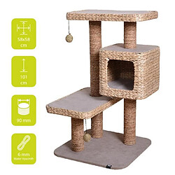 EBI Arbre a chats Cat Tree Sapa - Creme - 58 x 58 x 101 cm - 16,2 kg 