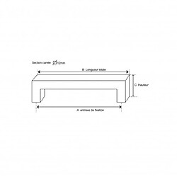 Poignée 1004 pour meuble Inox 304 - 160mm - Finition brossé