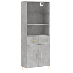 Maison Chic Buffet,Meuble de Rangement,commode pour salon,Cuisine Gris béton 69,5x34x180 cm Bois d'ingénierie -MN73617