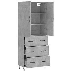 Acheter Maison Chic Buffet,Meuble de Rangement,commode pour salon,Cuisine Gris béton 69,5x34x180 cm Bois d'ingénierie -MN30111