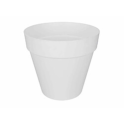 ELHO Pot de fleurs rond Loft Urban avec roues Ø 60 x H.53 cm - Blanc 