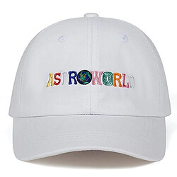 Wewoo Ballon ASTROWORLD Papa Bonnet 100% Coton Broderie de haute qualité Casquettes baseball Unisexe Travis Scott (BLANC) 