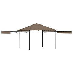 vidaXL Belvédère et double toits étentus 3x3x2,75 m Taupe 180g/m²