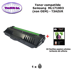 Toner générique ML1710D3 pour imprimante Samsung ML 1410, 1500, 1510, 1510B, 1520,1710,740, 1750,1755+10f A6 brillantes - T3AZUR