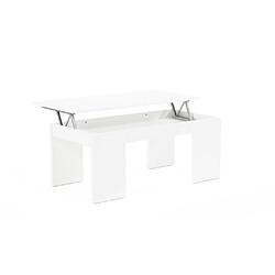 Acheter Weber Industries Table basse relevable bois blanc NEWTON