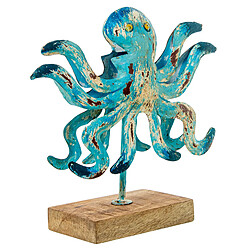 Figurine Décorative Alexandra House Living Bleu Fer Pieuvre 28 x 10 x 28 cm