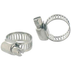 Capvert CAP VERT - 2 Colliers de serrage à bande inox 8 mm / 14-22 mm