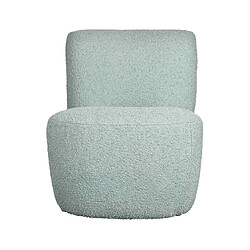 OPJET Fauteuil tissu Fauteuil Eve bouclette bleu clair 