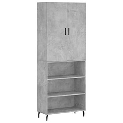 Maison Chic Buffet,Meuble de Rangement,commode pour salon,Cuisine Gris béton 69,5x34x180 cm Bois d'ingénierie -MN99882