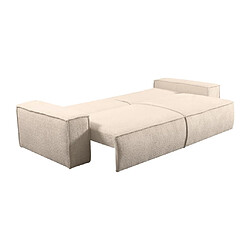 Acheter Vente-Unique Canapé 4 places convertible en tissu bouclette beige AMELIA