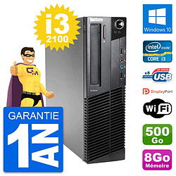 PC Lenovo ThinkCentre M82 SFF Intel i3-2100 RAM 8Go Disque 500Go Windows 10 Wifi · Occasion 