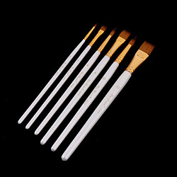 Avis 6Set Artist Nylon Pinceau Set pour aquarelle acrylique peinture à l'huile blanc