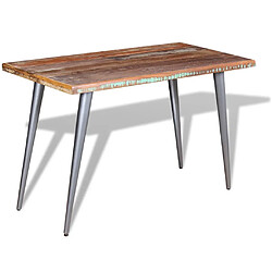 Acheter vidaXL Table à manger Bois de récupération 120x60x76 cm