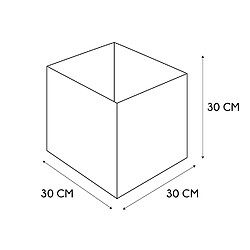 Acheter The Home Deco Factory Lot de 2 cubes de rangement pliable bouclette - 30 x 30 cm - Beige