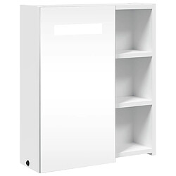 vidaXL Armoire de salle de bain à miroir avec LED blanc 45x13x52 cm