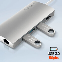 Acheter Hub USB C sortie HDMI 4K + Ethernet + 3x USB + USB C 60W Satechi V2 Argent