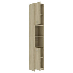 Acheter vidaXL Armoire de salle de bain Chêne sonoma 30x30x183,5 cm Aggloméré