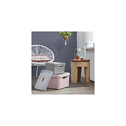 Sunware Boite de rangement Sigma home Box 32 L (Lot de 3) rose.