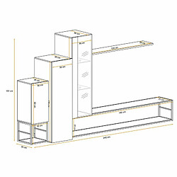 Avis Paris Prix Ensemble Meuble TV Design Switch VIII 240cm Blanc & Noir