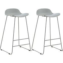 Venture Home Tabouret de bar en acier et plastique Wave (Lot de 2) gris. Tabouret de bar en acier et plastique Wave (Lot de 2) gris