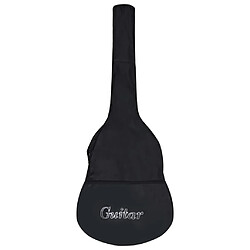 vidaXL Sac de guitare classique 4/4 Noir 100x37 cm Tissu