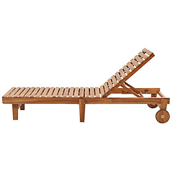 Beliani Chaise longue Bois Bois clair PIETRALUNGA pas cher