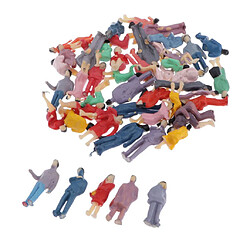 Avis Lot De 100 Pièces HO échelle Maquette Train Bâtiment Mise En Page Figures Peintes 1/87