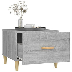 Avis vidaXL Table basse Sonoma gris 50x50x40 cm Bois d'ingénierie