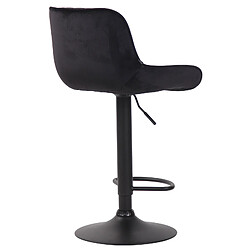 Non Lot de 2 tabourets de bar Lentini velours noir pas cher