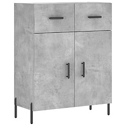 Maison Chic Buffet,Meuble de Rangement,commode pour salon,Cuisine gris béton 69,5x34x90 cm bois d'ingénierie -MN37930