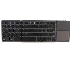 Touchpad pliable de clavier de Bluetooth 3.0 de pliage sans fil portatif noir